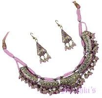 lac necklace earring set - click here for large view